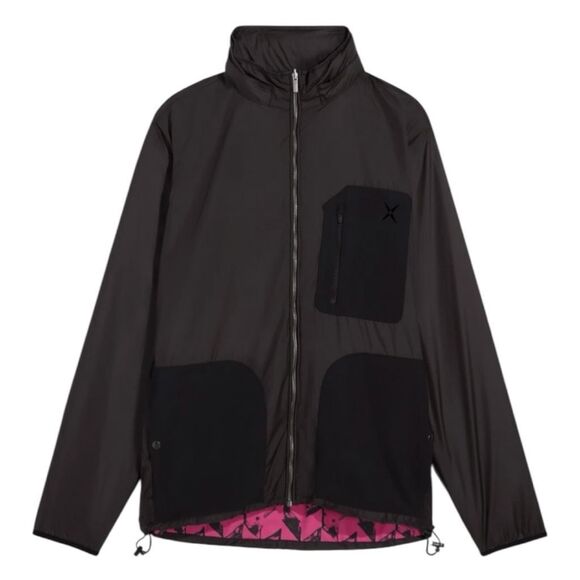 GSTQ Reversible Jacket Pink Black Herringbone Men's XS / Woman's‎ L - Picture 2 of 8